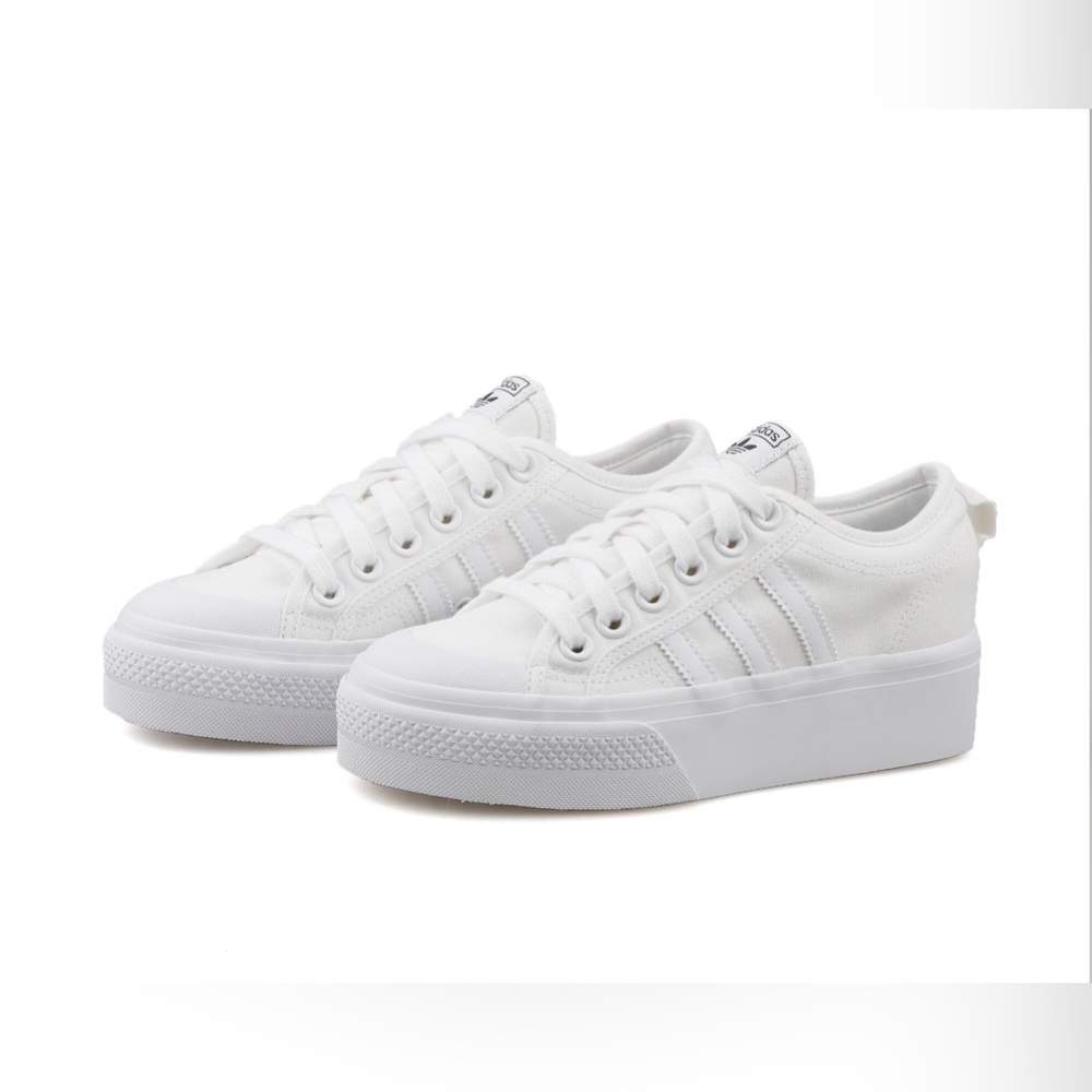 Adidas Nizza Platform Triple White (Women's) Size 10